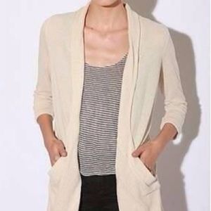 NWT Urban Outfitters Silence + Noise Large Crème Pointelle Cardigan Blazer